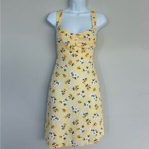 Old Navy Yellow Floral Mini Summer Sundress Size M